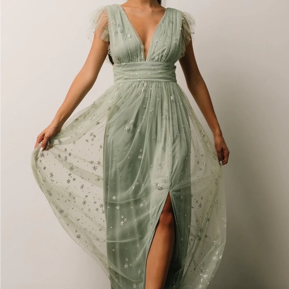 Sage green bridesmaid dress